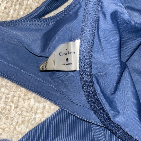 Navy Blue Textured Bralette Bikini Set - Picture 4 of 4